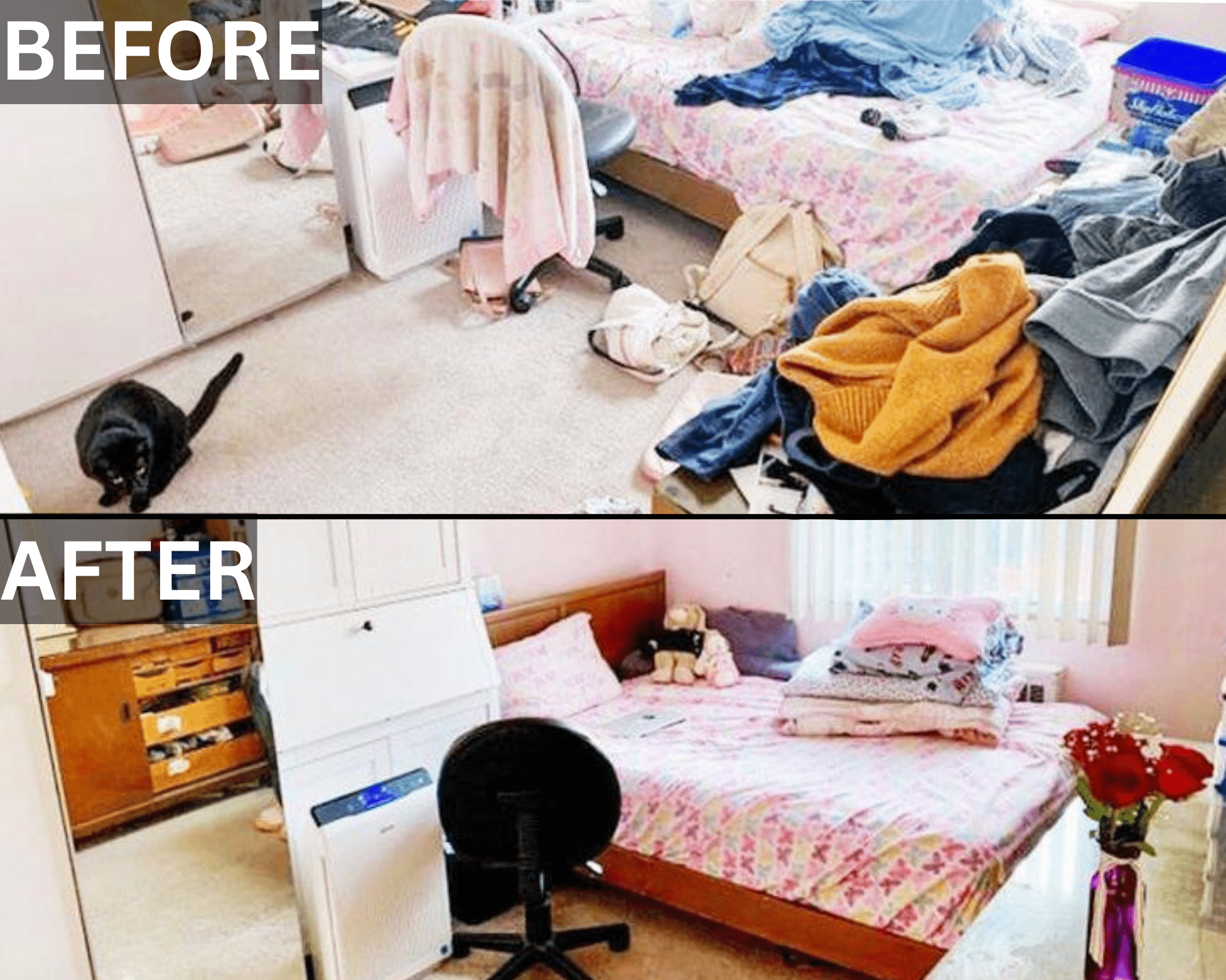 declutter organization service Durham before and after